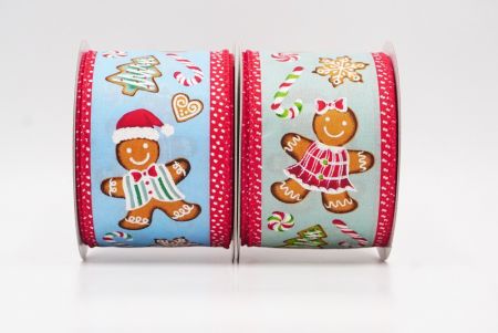 Gingerbread Men & Candy Holiday Wired Ribbon_KF9724.KF9725 (1)
